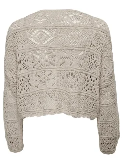 Only Pullover & Sweatshirts*ONLBEACH LIFE 7/8 TIE CARDIGAN KNT NOOS pumice stone