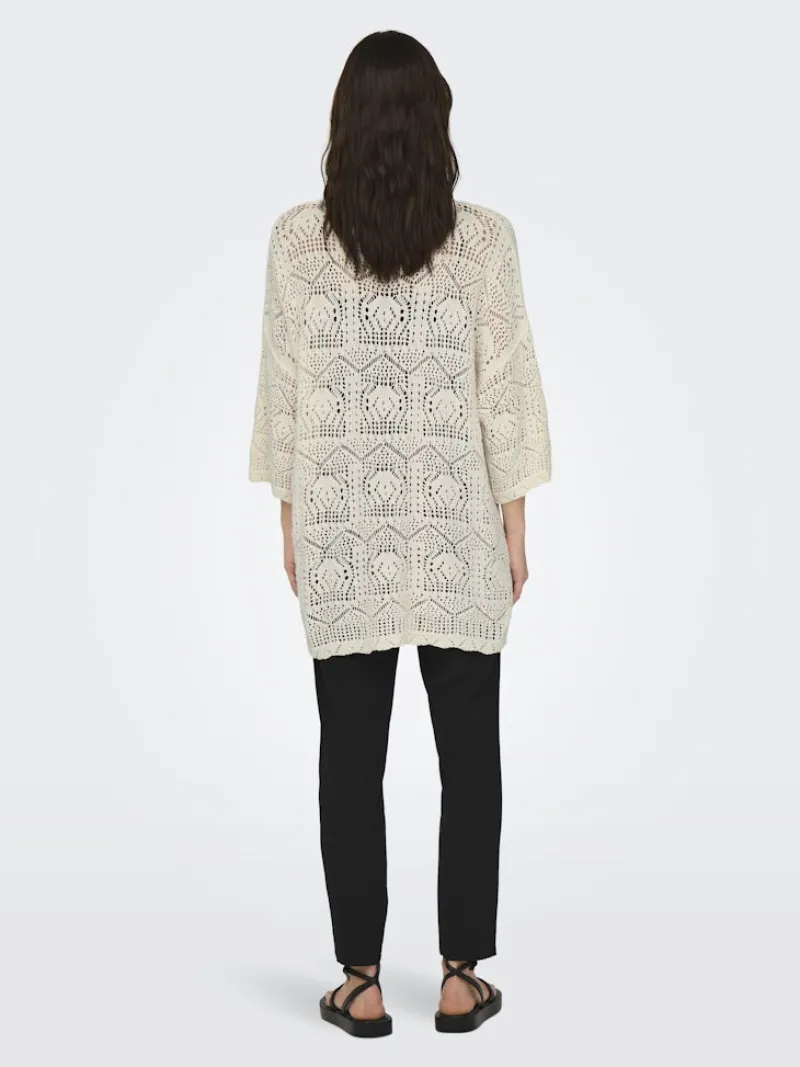 Only Pullover & Sweatshirts*ONLBEACHIE LIFE 3/4 LOOSE ONECK KNT Cloud Dancer