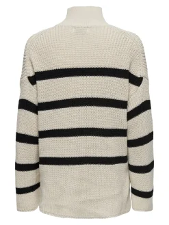 Only Pullover & Sweatshirts*ONLBELLA LIFE LS HIGH NECK KNT Pumice Stone-BLACK