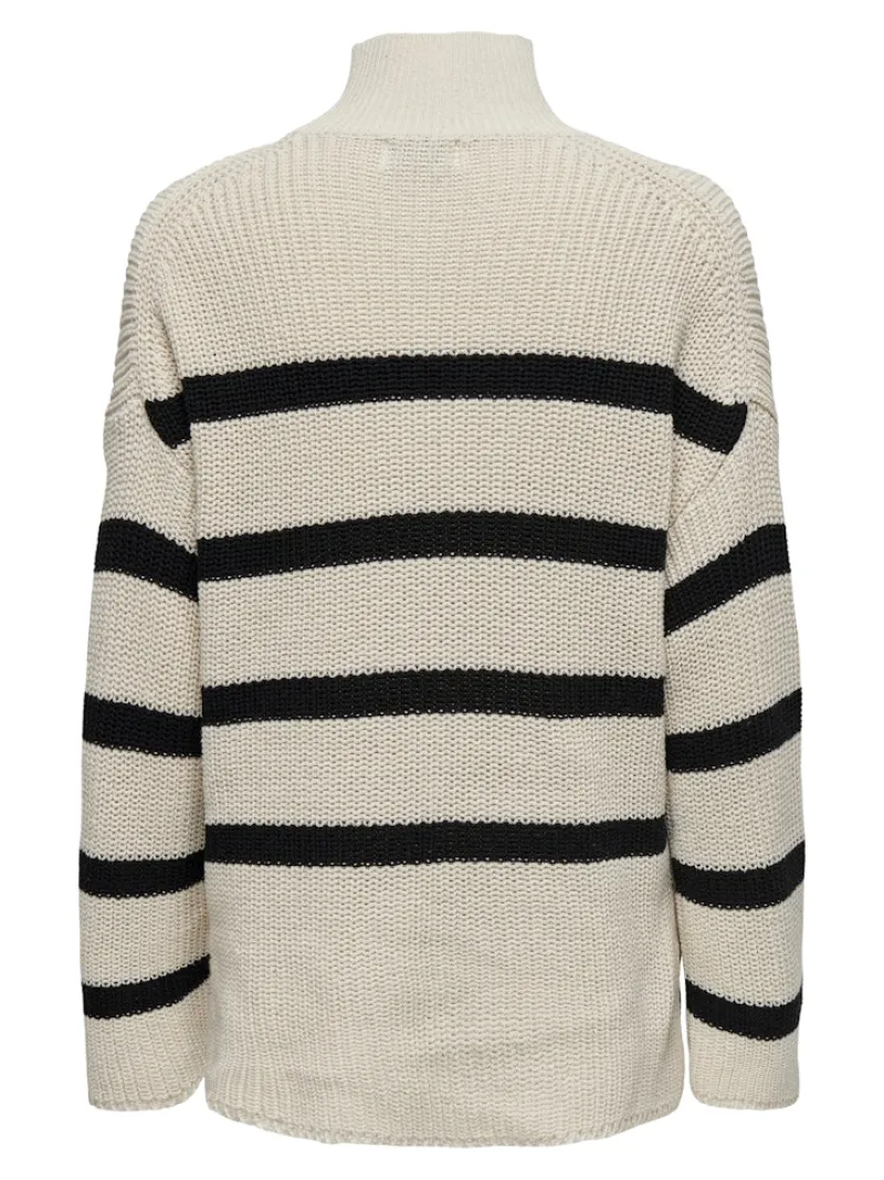 Only Pullover & Sweatshirts*ONLBELLA LIFE LS HIGH NECK KNT Pumice Stone-BLACK