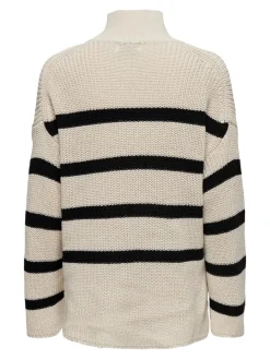 Only Pullover & Sweatshirts*ONLBELLA LIFE LS HIGH NECK KNT Pumice Stone-BLACK