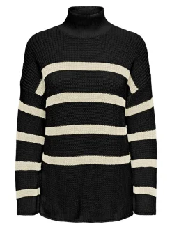 Only Pullover & Sweatshirts*ONLBELLA LIFE LS HIGH NECK KNT black2