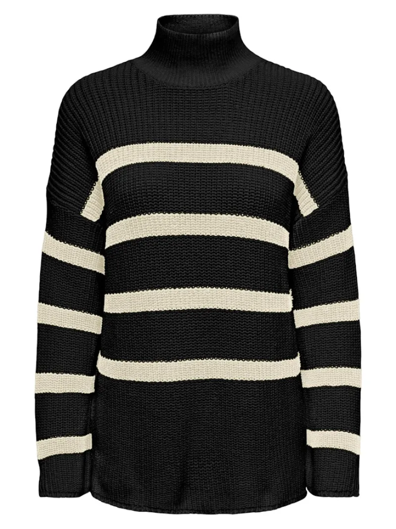 Only Pullover & Sweatshirts*ONLBELLA LIFE LS HIGH NECK KNT black2