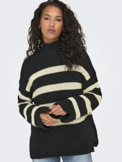 Only Pullover & Sweatshirts*ONLBELLA LIFE LS HIGH NECK KNT black2