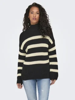 Only Pullover & Sweatshirts*ONLBELLA LIFE LS HIGH NECK KNT black2