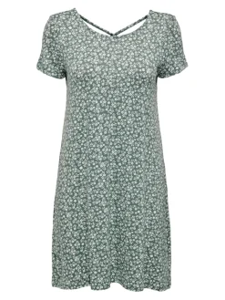 Only Kleider*ONLBERA BACK LACE UP S/S DRESS JRS NOOS Balsam Green
