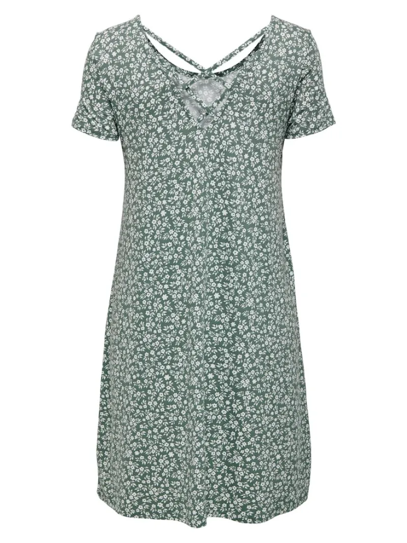 Only Kleider*ONLBERA BACK LACE UP S/S DRESS JRS NOOS Balsam Green