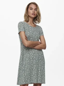 Only Kleider*ONLBERA BACK LACE UP S/S DRESS JRS NOOS Balsam Green