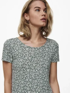 Only Kleider*ONLBERA BACK LACE UP S/S DRESS JRS NOOS Balsam Green