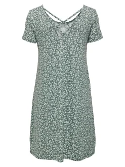 Only Kleider*ONLBERA BACK LACE UP S/S DRESS JRS NOOS Balsam Green