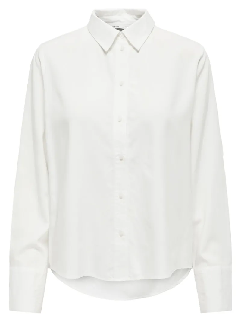 Only Blusen*ONLBERIT LIFE L/S SHIRT NOOS WVN Snow White