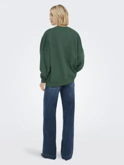 Only Pullover & Sweatshirts*ONLBILA L/S BEAR O-NECK SWT Pineneedle