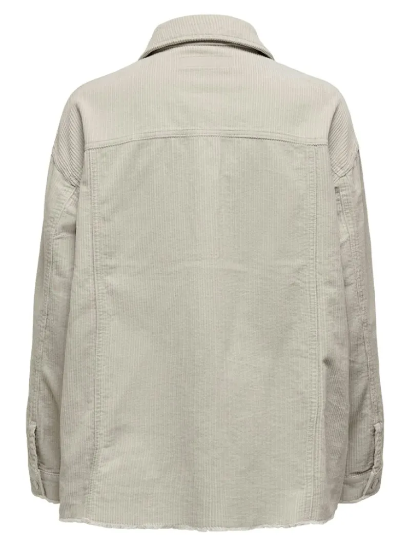 Only Jacken*ONLBITTEN CORD SHACKET PNT NOOS Silver Lining