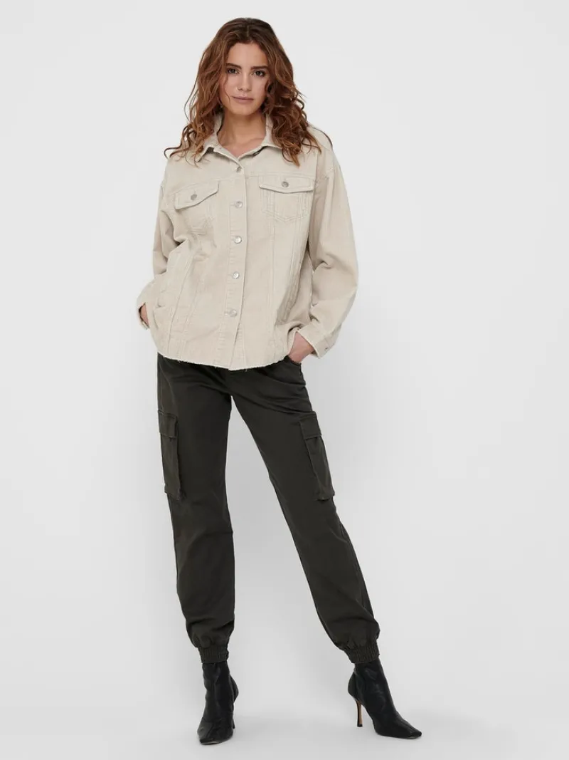 Only Jacken*ONLBITTEN CORD SHACKET PNT NOOS Silver Lining