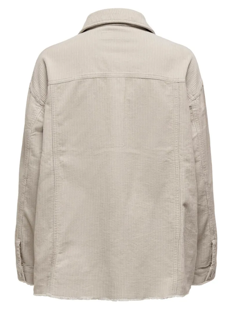 Only Jacken*ONLBITTEN CORD SHACKET PNT NOOS Silver Lining