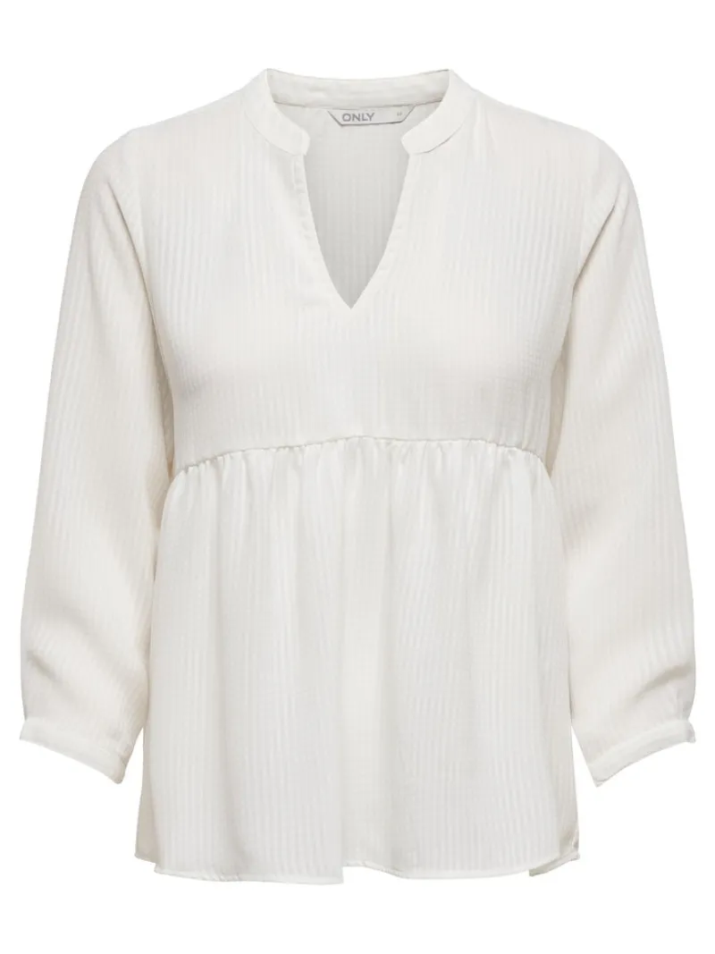 Only Blusen*ONLBLOOM 3/4 TOP NOOS WVN Cloud Dancer