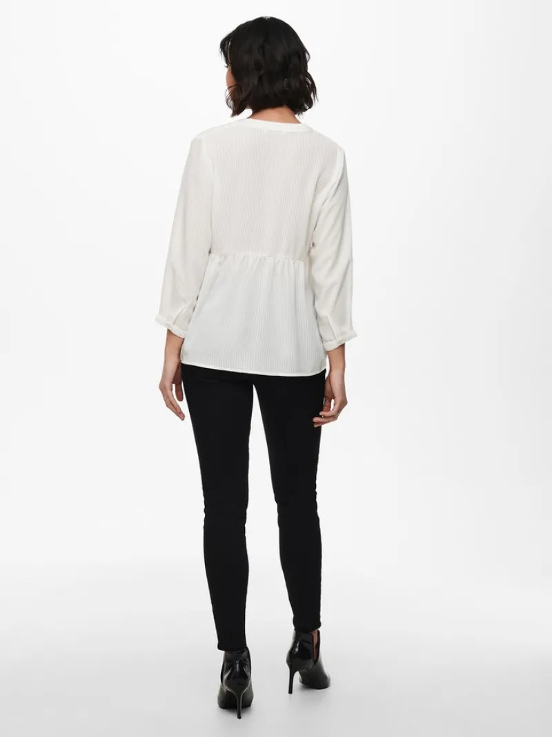 Only Blusen*ONLBLOOM 3/4 TOP NOOS WVN Cloud Dancer
