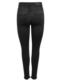Only Jeans*ONLBLUSH HW SK ANK RW DNM REA005 Washed Black