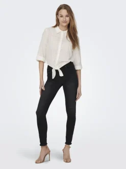 Only Jeans*ONLBLUSH HW SK ANK RW DNM REA005 Washed Black