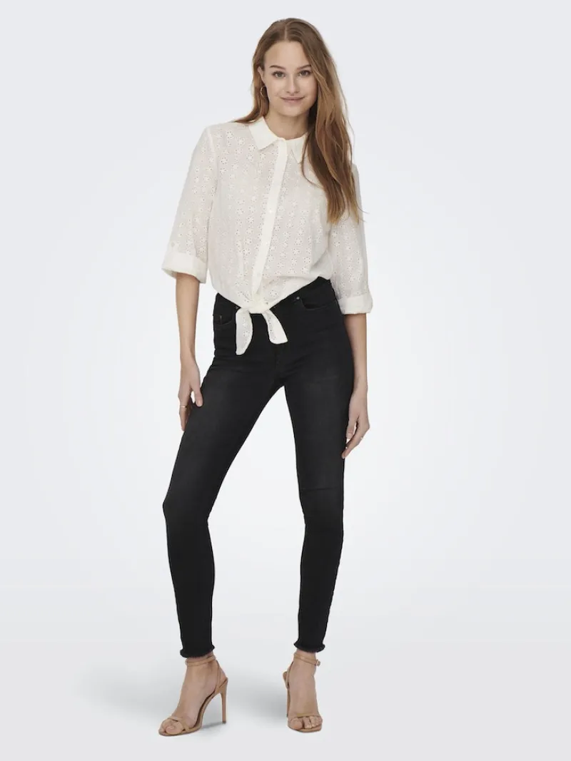 Only Jeans*ONLBLUSH HW SK ANK RW DNM REA005 Washed Black