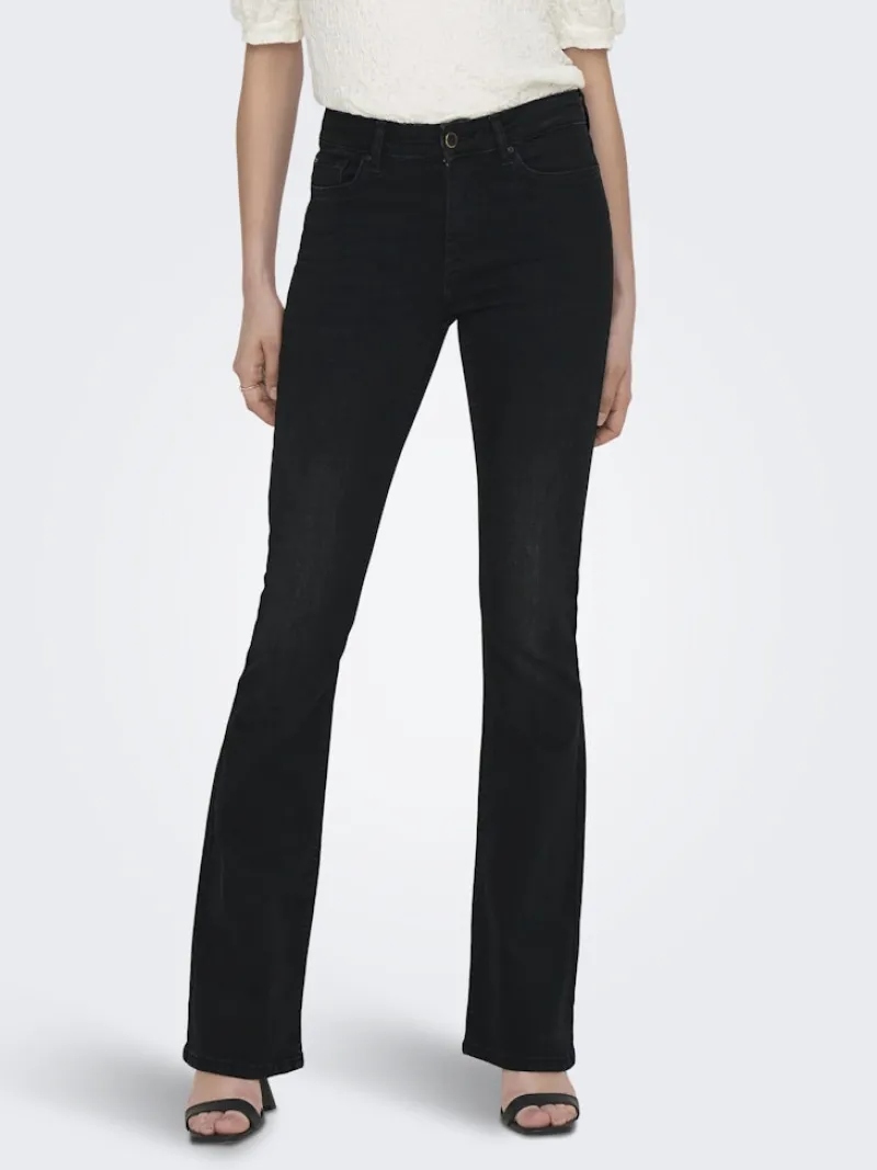 Only Jeans*ONLBLUSH MID FLARED DNM TAI1099 NOOS Washed Black