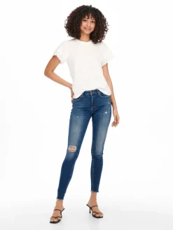 Only Jeans*ONLBLUSH MID SK AK RW DT DNM REA221 NOOS Dark Medium Blue Denim