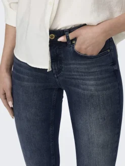 Only Jeans*ONLBLUSH MID SK ANK RW DNM REA409 NOOS blue black denim