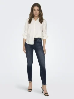 Only Jeans*ONLBLUSH MID SK ANK RW DNM REA409 NOOS blue black denim