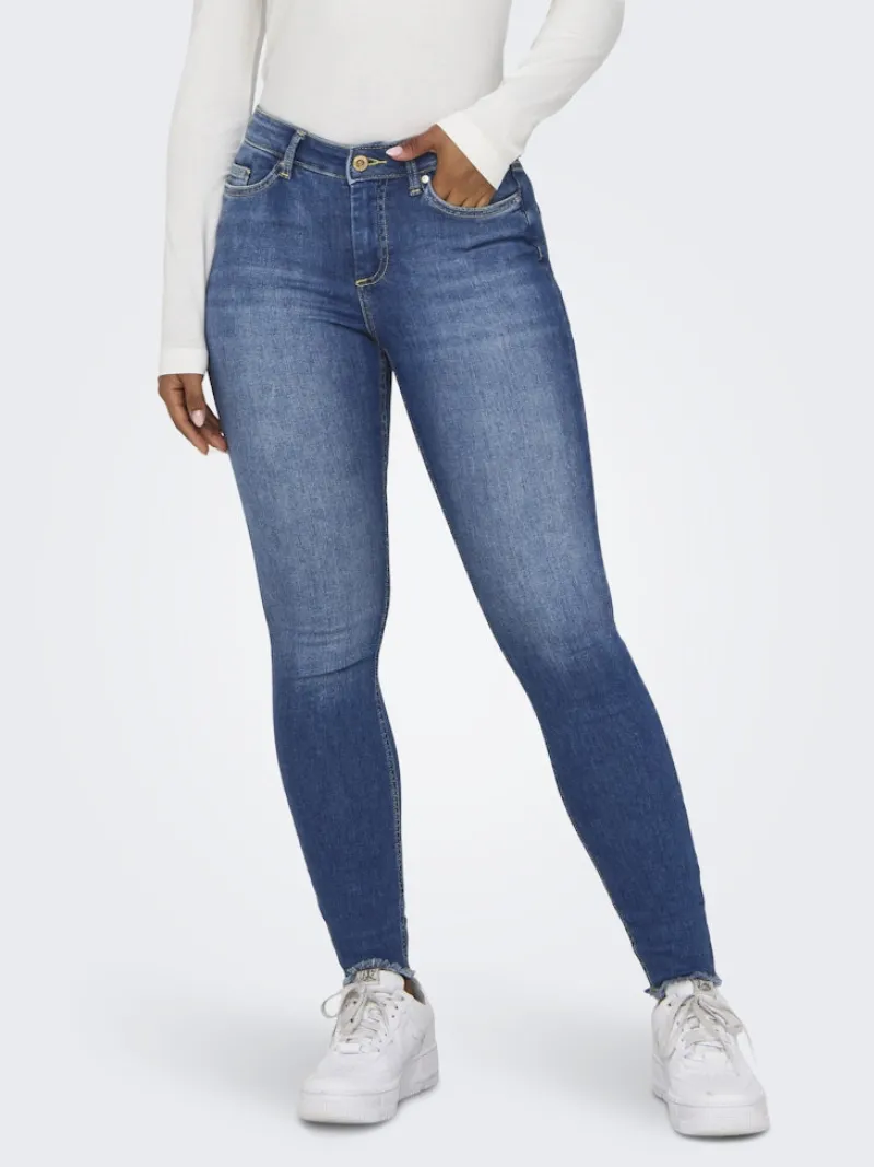Only Jeans*ONLBLUSH MID SK ANK RW DNM REA1319 NOOS Medium Blue Denim