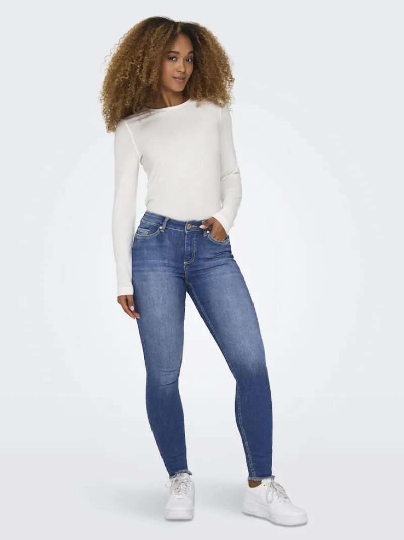 Only Jeans*ONLBLUSH MID SK ANK RW DNM REA1319 NOOS Medium Blue Denim
