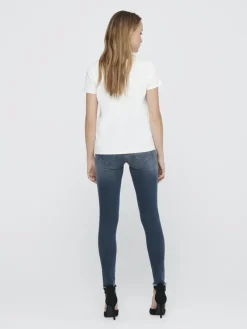 Only Jeans*ONLBLUSH MID SK ANK RW DNM REA422 NOOS special blue grey denim