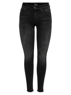 Only Jeans*ONLBLUSH MID SK ANK RW DNM REA1099 NOOS Black Denim