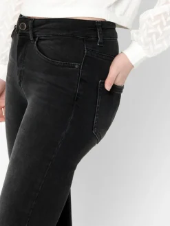 Only Jeans*ONLBLUSH MID SK ANK RW DNM REA1099 NOOS Black Denim