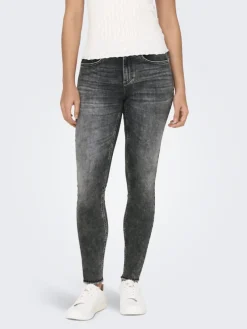 Only Jeans*ONLBLUSH MID SK ANKLE RW DNM DOT227 NOOS Dark Grey Denim