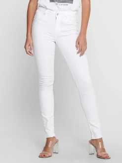 Only Jeans*ONLBLUSH MID SK RW ANK DNM REA0730 NOOS white