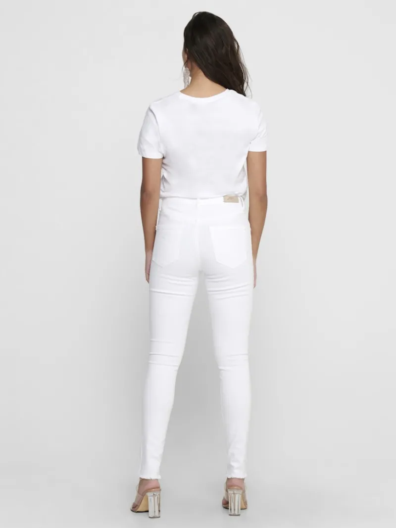 Only Jeans*ONLBLUSH MID SK RW ANK DNM REA0730 NOOS white