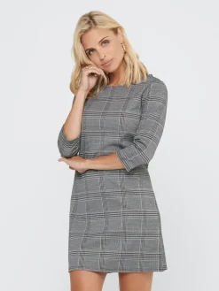 Only Kleider*ONLBRILLIANT 3/4 CHECK DRESS JRS Black