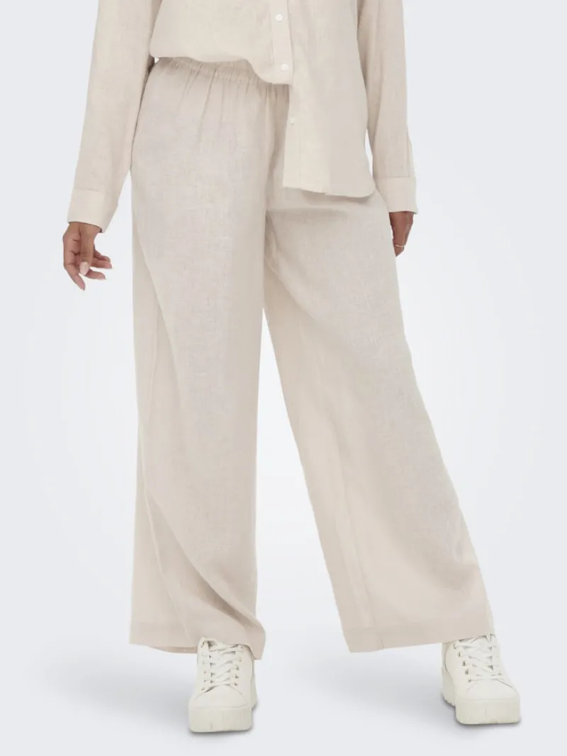 Only Hosen*ONLBRUXELLES HW LINEN BLEN PANT PNT NOOS moonbeam