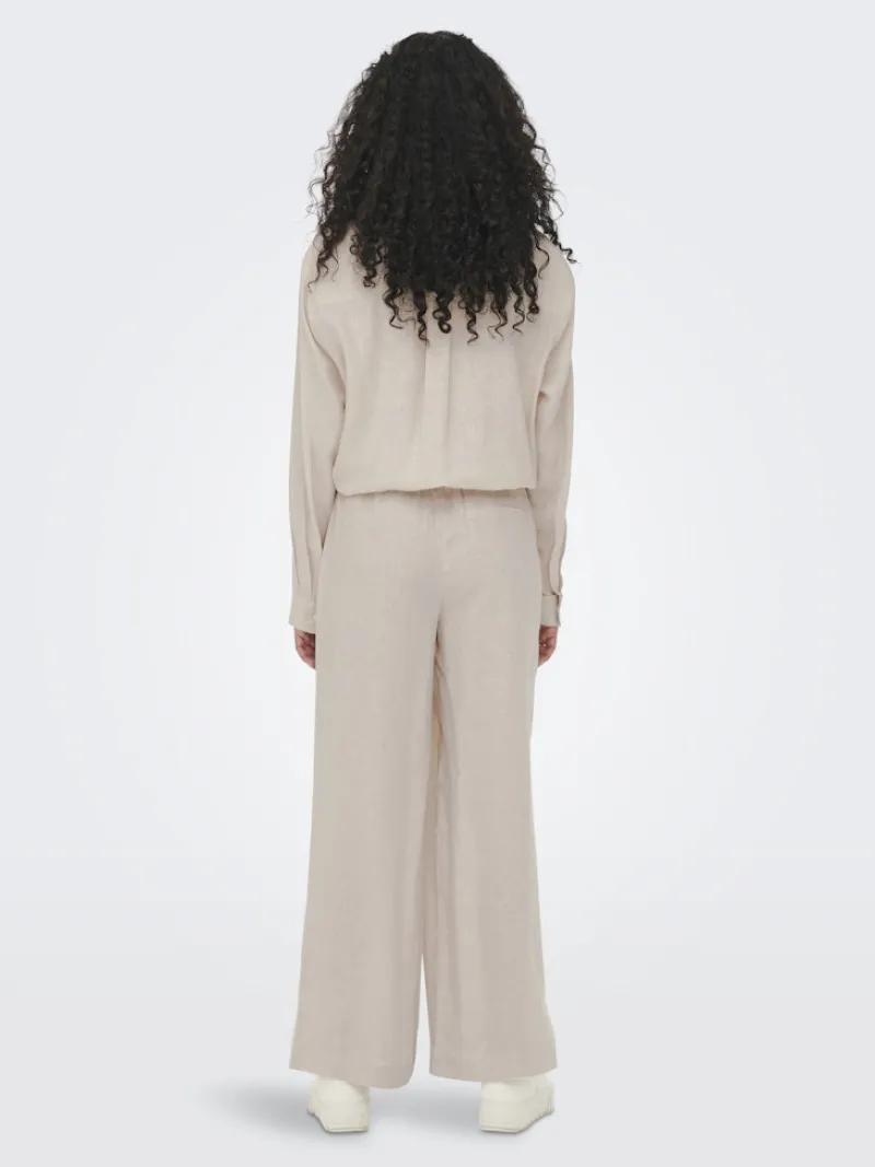 Only Hosen*ONLBRUXELLES HW LINEN BLEN PANT PNT NOOS moonbeam