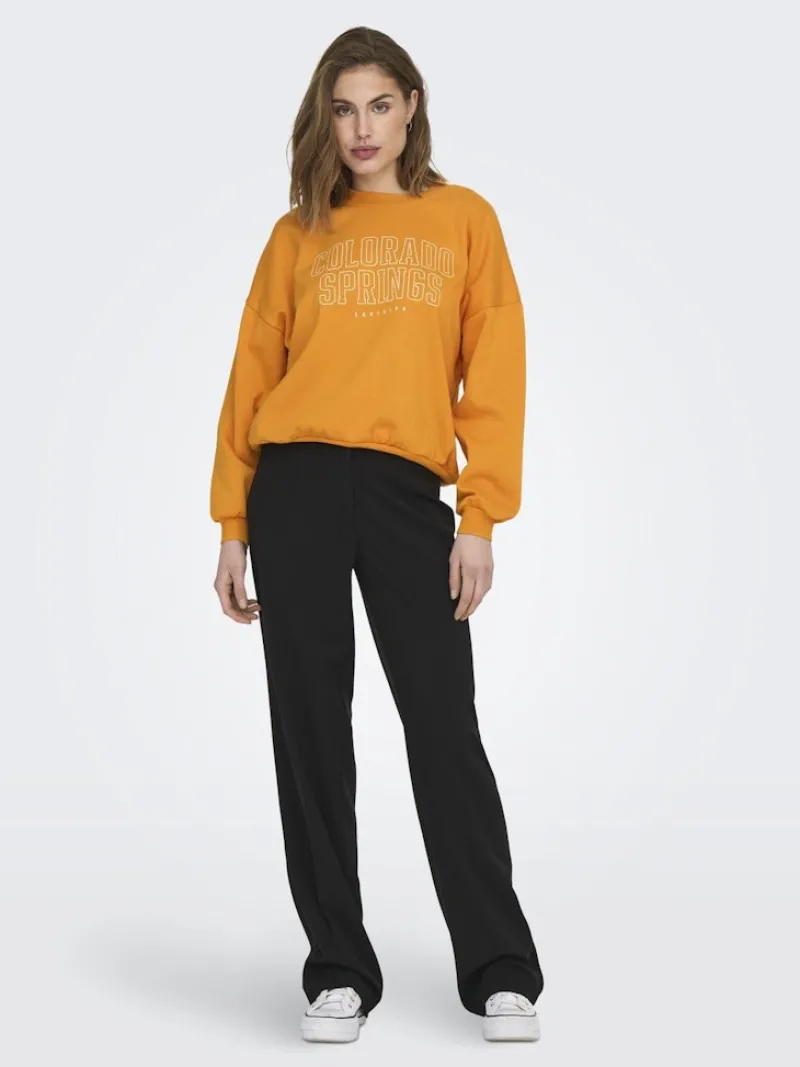 Only Pullover & Sweatshirts*ONLCALLIE L/S O-NECK BOX SWT apricot