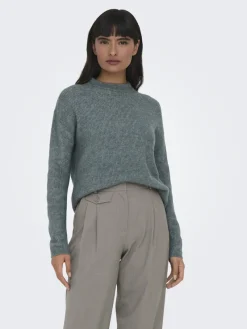 Only Pullover & Sweatshirts*ONLCAMILLA O-NECK L/S PULLOVER NOOS KNT Balsam Green