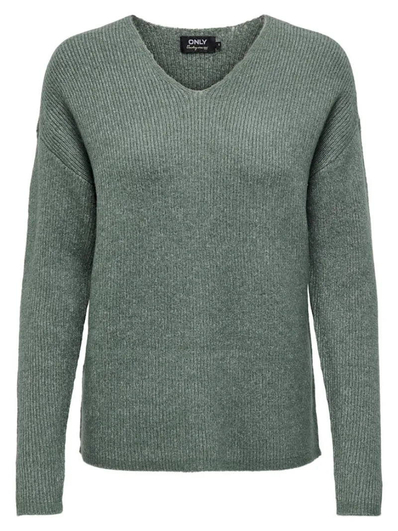 Only Pullover & Sweatshirts*ONLCAMILLA V-NECK L/S PULLOVER KNT NOOS Laurel Wreath