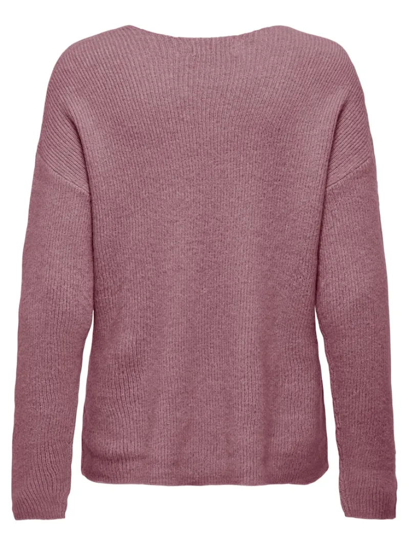 Only Pullover & Sweatshirts*ONLCAMILLA V-NECK L/S PULLOVER KNT NOOS crushed berry
