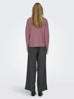 Only Pullover & Sweatshirts*ONLCAMILLA V-NECK L/S PULLOVER KNT NOOS crushed berry