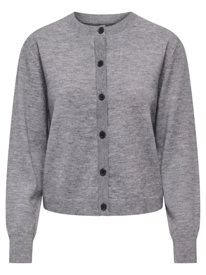 Only Pullover & Sweatshirts*ONLCAMILLE BASIC L/S CARDIGAN KNT NOOS Medium Grey Melange