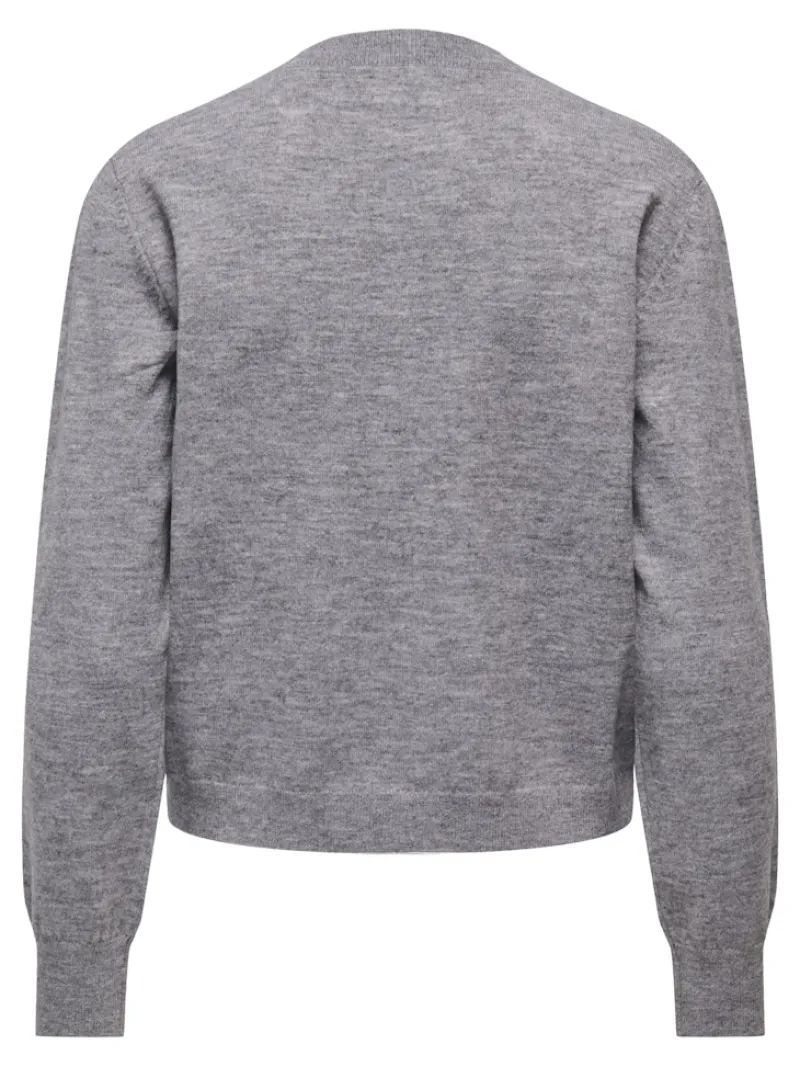 Only Pullover & Sweatshirts*ONLCAMILLE BASIC L/S CARDIGAN KNT NOOS Medium Grey Melange