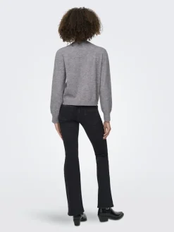 Only Pullover & Sweatshirts*ONLCAMILLE BASIC L/S CARDIGAN KNT NOOS Medium Grey Melange