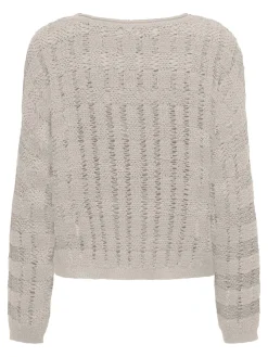 Only Pullover & Sweatshirts*ONLCAPRI LS O-NECK CC KNT pumice stone