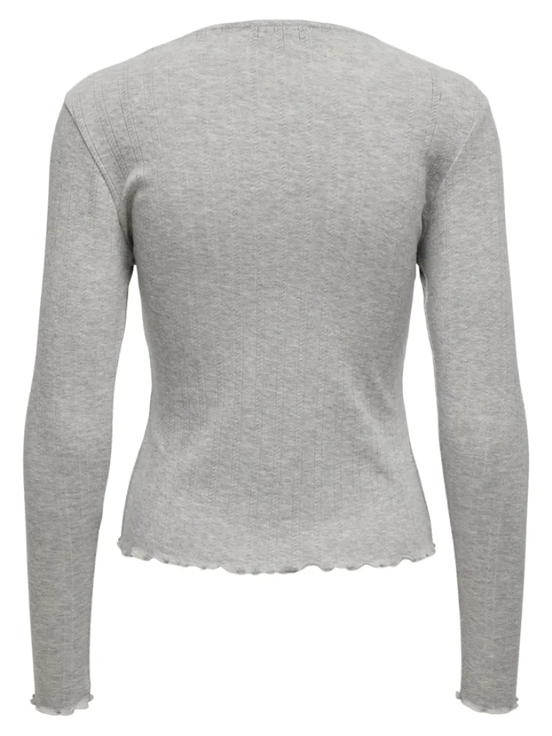 Only Shirts*ONLCARLOTTA L/S TOP NOOS JRS hellgrau1
