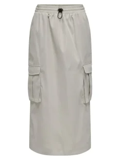 Only Röcke*ONLCASHI CARGO LONG SKIRT WVN NOOS Chateau Gray
